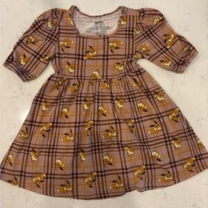 Pokemon Eevee Plaid Sleeve Girls Dress Kids Large G(10/12)